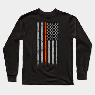Halloween Thin Orange Line Flag Long Sleeve T-Shirt